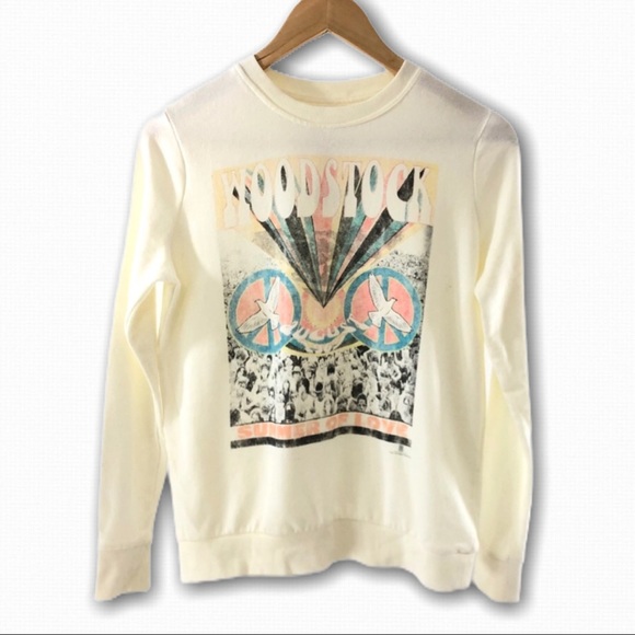 Mighty Fine Tops - Woodstock Summer of Love Pastel Graphic Sweatshirt